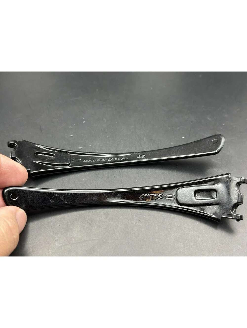 Oakley Antix Polished Black Koi Print OEM Replacement Arms